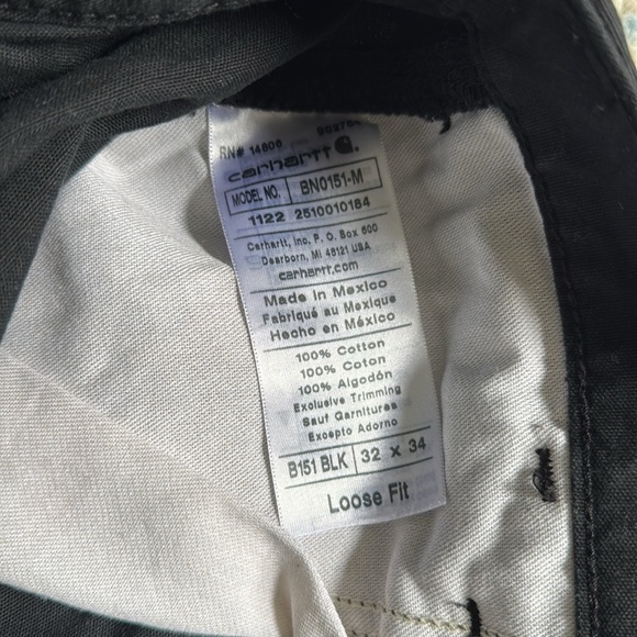 Carhartt loose fit black utility pants 32 x 34“ NWOT - Picture 5 of 6